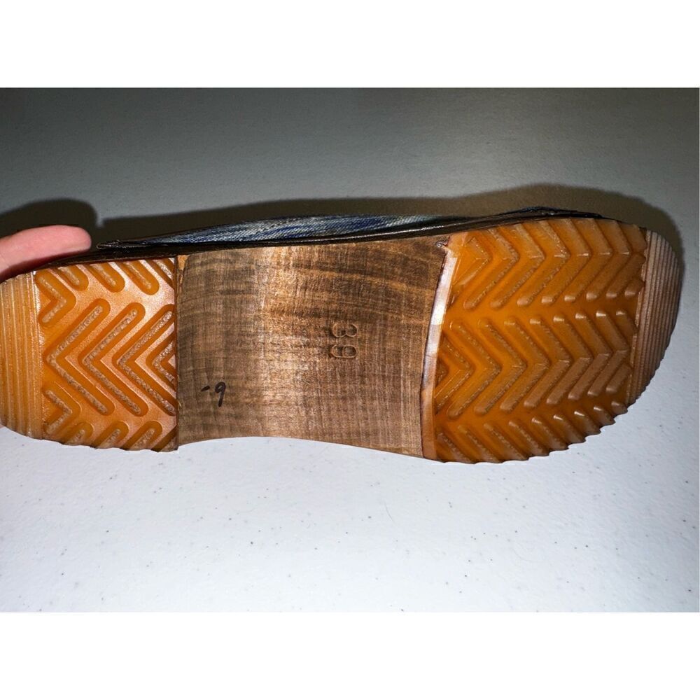 Sanita Women’s Blue Watercolor Fabric Style Clogs Size EU 39 US Women's 7.5-8 - Picture 6 of 7